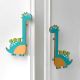 Handcrafted Acacia Wood Dino Cabinet Handles Set
